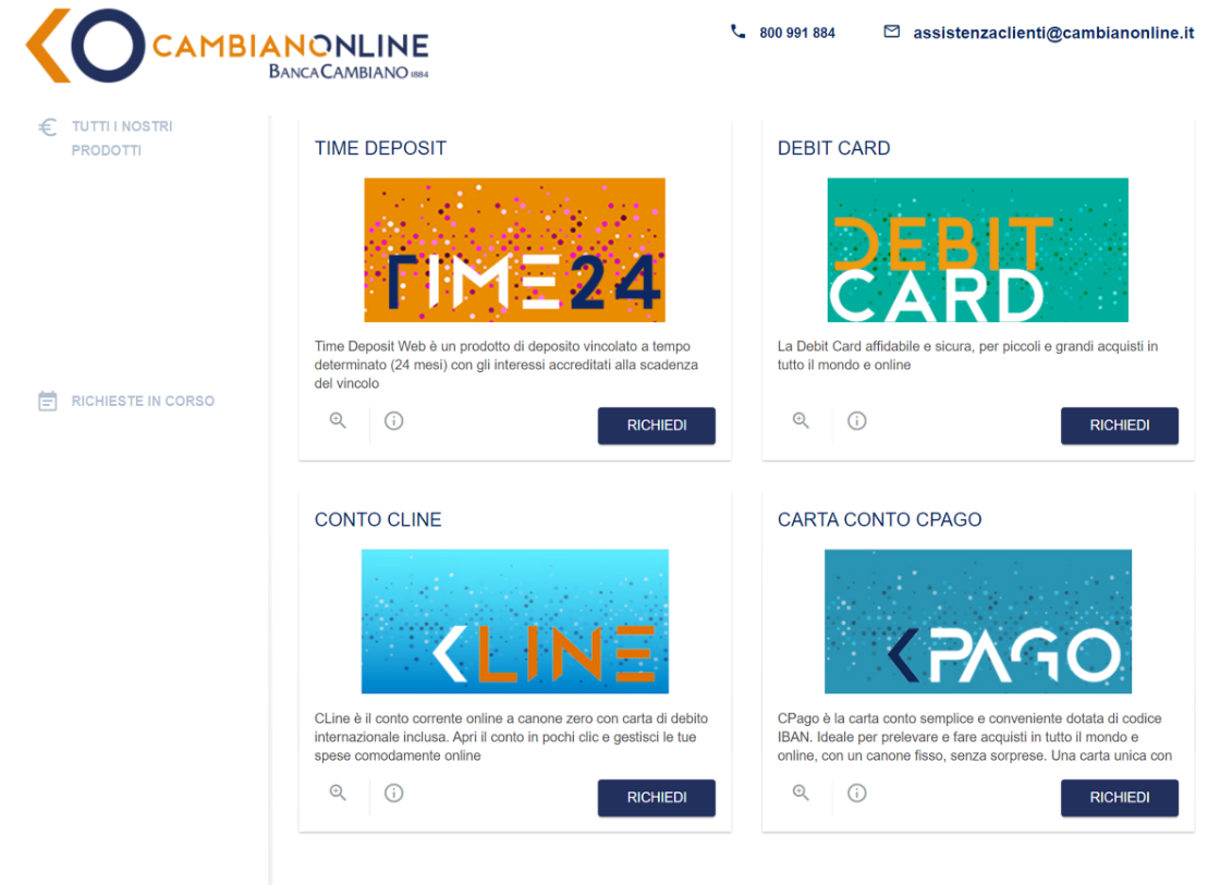 Portale online CambianOnline